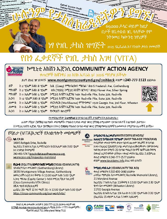 Ahmaric VITA flyer tax year 2025